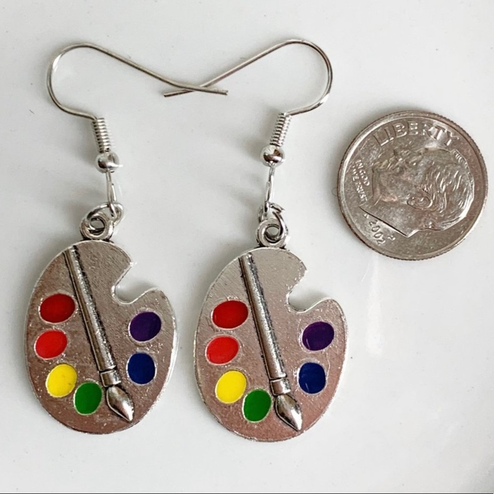 🎨 Artist Paint Palette Earrings 🎨
